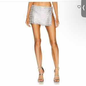 Retrofete Deandra crystal-embellished mini skirt